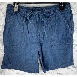 Style & Co. Womens Size Small Shorts Pull-On Mid Rise Dark Chambray